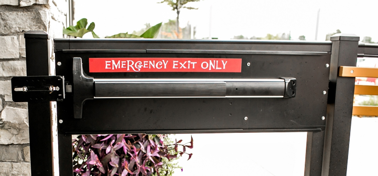 emergency push bar installation in Stanley Park